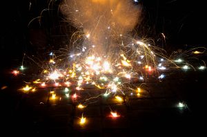 Firework Display At Night