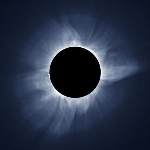 Total solar eclipse and sun Corona, on March 9 2016 in Indonesia