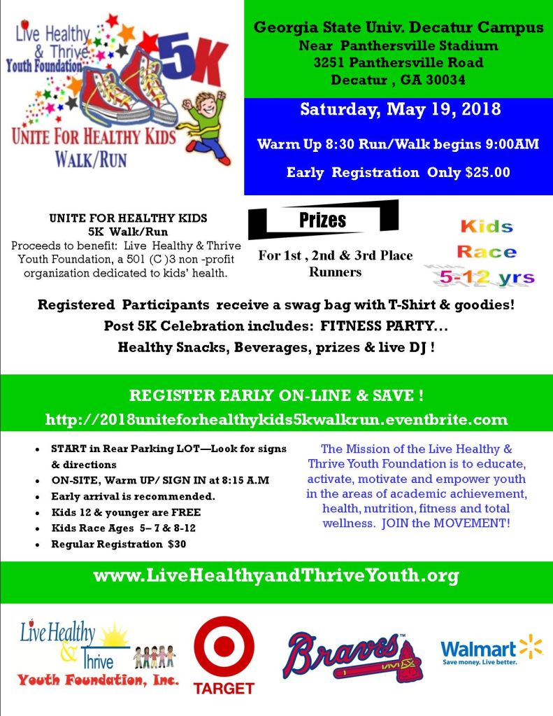 Live Kealthy & Thrive YOuth Foundation Unite For Healthy Kids Walk/Run