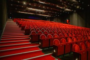 Empty cinema theatre seats