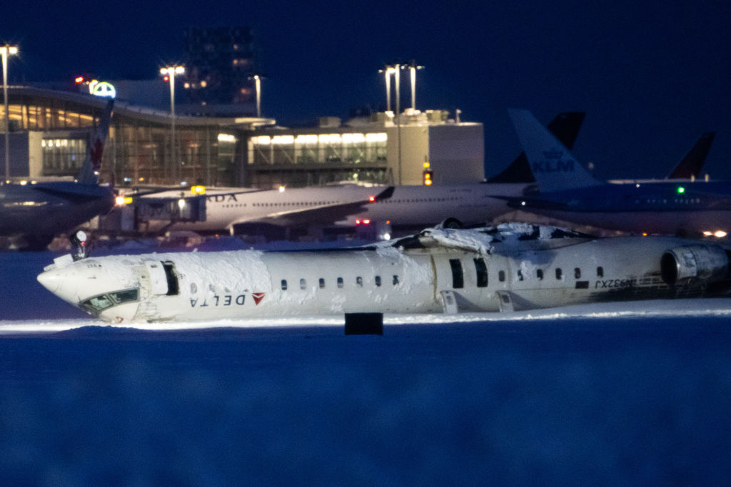 Delta Regional Jet Crash Lands At Toronto Pearson Airport