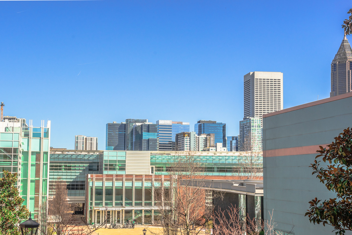 Georgia Tech Campus and Atlanta Midtown Skyline