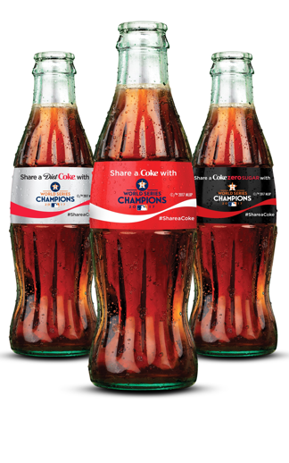 Astros Coca Cola Cans